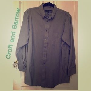 SALE🤑•Gray Croft & Barrow Long Sleeve Dress Shirt 👔 Mens